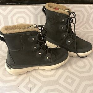 Sorel Explorer Joan WINTER Boots Waterproof Suede Lace Up